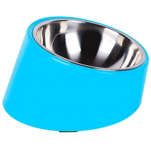 Tazones de acero inoxidable para mascotas, tamaños S, M, L, tazón redondo inclinable para comida y agua para gatos y perros - Product Image 2