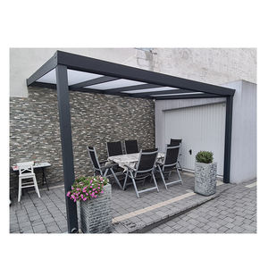 Gazebo imperméable Pergola aluminium extérieur Overkapping carport structure système <span class=keywords><strong>solaire</strong></span> carport pergola - Product Image 4
