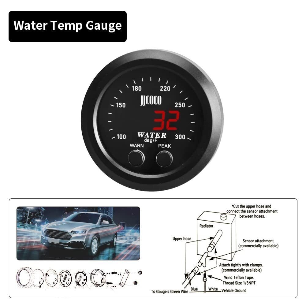 Car Water Temperature Meter Temperature Gauge Joint Pipe Radiator Sensor Adaptor Clamps, Size:30mm(Blue