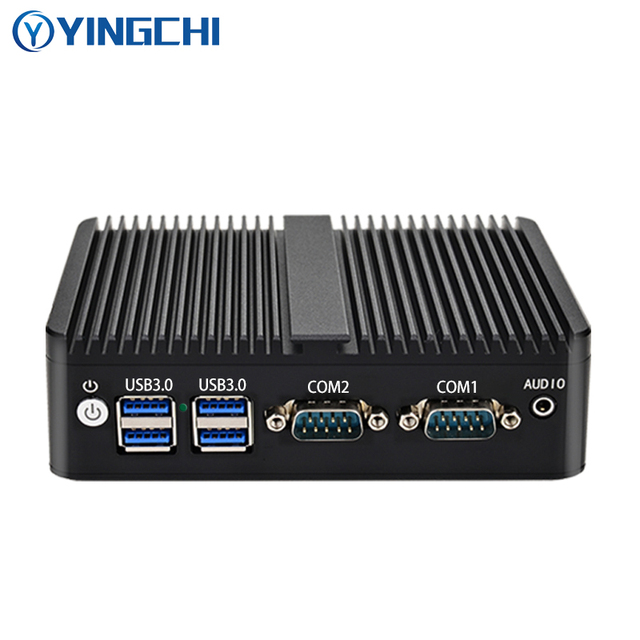 YINGCHI Fanless Industrial Mini PC with Dual LAN PoE Support 12th Gen Intel N100 Quad Core DDR4 4 USB 3.0 CAN Bus