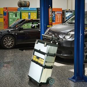 MJ-3166 Poignée Télescopique 23 pouces Chariot Boîte De Rangement/580x350x838mm Personnalisé Boîte À Outils En Métal Avec Roues - Product Image 6