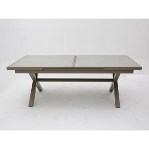 MESA DE ALUMINIO CHAMPAGNE CM 220X110 - Product Image 1