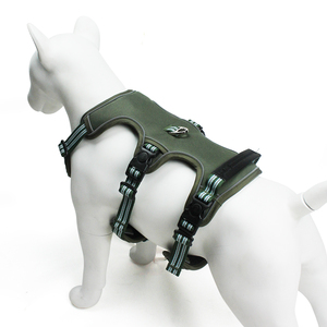 Harnes anjing reflektif Logo kustom tombol <span class=keywords><strong>Harness</strong></span> nilon indah modis tersedia ukuran S M L XL rantai anjing langkah dapat disesuaikan - Product Image 2