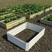Lot de 2 Kits de Jardinières Classiques en Acier Galvanisé 6x3x1ft – Kits de Propagation Extérieurs Écologiques pour Légumes, Fleurs et Herbes