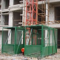 Monte-charge de chantier SSE160, équipé d'un dispositif de sécurité anti-chute et de protection de fin de course, sûr et stable