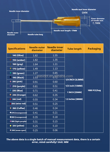 14G-34G 1/2インチルアーロック使い捨て針13mm長さ機械ノズル接着針ブラントエンドねじポート - Product Image 6