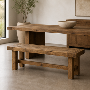Banco de Madera de Acacia Sólida para Interiores, Mueble para Comedor, Entrada, Sala de Estar, con Acabado de Alta Calidad - Product Image 2