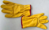 Sarung tangan pengemudi LC10990, kulit sapi Grain Premium