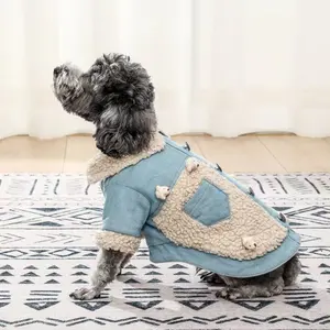 Manteau rembourré en coton pour animaux de compagnie, automne et hiver, avec petit chien, matelassé, épais et chaud, en duvet de cowboy, meilleure vente