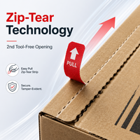 Caja de Envío Corrugada con Cierre de Cremallera y Logotipo Personalizado, Autosellable y Fácil de Abrir, para una Experiencia de Desempaquetado Premium en Comercio Electrónico