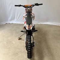 Mini moto tout-terrain blanche-orangée certifiée CE 2026, fabriquée en usine KARMAN, avec amortisseur robuste, 100-200CC, 61-80km/h