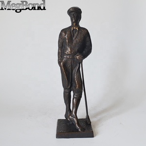 <span class=keywords><strong>Bronzo</strong></span> antico <span class=keywords><strong>in</strong></span> metallo golfista scultura piccolo uomo generale giocatore di Golf figurina con intaglio inciso per giardino e arredamento per la casa - Product Image 5