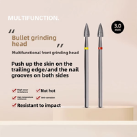 Emery Nail Art Bits Manucure Outil Bullet Head Shape Nail Drill Bit Outils de polissage des ongles