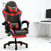 Fauteuil de jeu pivotant inclinable ergonomique moderne en cuir personnalisé de haute qualité EaseNeat, convertible, réglable en hauteur avec repose-pieds