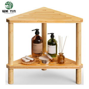 Étagère de salle de bain en bambou Fukumi, double niveau, pour toilettes et douche, 43,5x31x38,5cm - Product Image 3