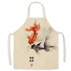 Custom Logo Cotton/Polyester Canvas Bib Sleeveless Apron Adjustable Reusable Multifunctional Washable for Restaurant <b>Staff</b> Work - Product Image 1