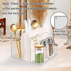 Khăn ăn chủ với muối và hạt tiêu Shaker Caddy, Acrylic khăn ăn chủ cho bảng, sử dụng linh hoạt cho nhà ăn uống - Product Image 5