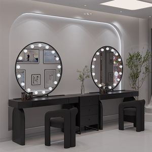 Cream Colored Wedding Dressing <b>Table</b> With Lights Makeup <b>Vanity</b> Beauty Studio <b>Table</b> - Product Image 3