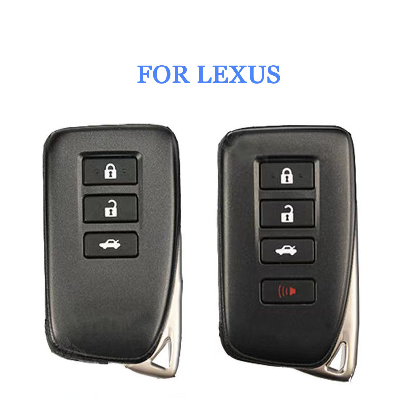 Ontto Custodia Portachiavi In Pelle Per Lexus NX, IS, RX, ES, GX, 3 Pulsanti - Nero