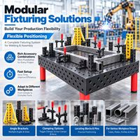 Meja Las Fleksibel 3D dari Besi Cor dengan Perlengkapan Pekerjaan Robotik Multi-Lubang untuk Pemasangan dan Pengelasan