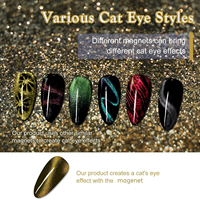 Gel magnétique effet œil de chat longue tenue 3D 9D, fournisseur d'usine, effet arc-en-ciel naturel cristallin, haute pigmentation, OEM ODM, durcissement en vrac