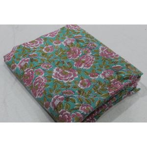 Nueva Tela Sostenible Estampada a Mano, Tela de Algodón Ligera con Estampado Floral, Diseño Floral para Confección de Vestidos para Niñas y Niños - Product Image 3