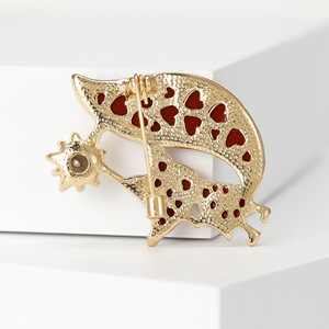 Broche de Zorro con Estrella de Cristal, Pin de Moda para Mujer, Joyería de Aleación, Accesorio de Regalo - Product Image 3
