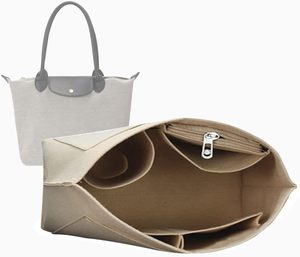 Eco-Friendly Portable Purse Organizer <strong>Insert</strong> for Handbags Tote Bags Double Tiers Felt Storage Compatibility 3 Sizes <strong>Wardrobe</strong> - Product Image 4