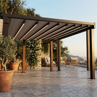 Pergola motorisée en tissu, directement de l'usine, avec structure en aluminium thermolaqué