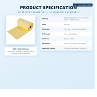 Rouleau absorbant d'huile pour atelier, garage, marine, contrôle des déversements, tapis absorbant robuste avec feuilles perforées pour une déchirure facile