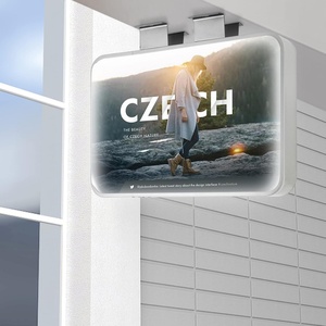 LED Light Box Business Sign Outdoor Double-Sided Wall Mounted Waterproof Advertising Lightbox Business Logo <b>Signs</b> for Cafe <b>Bar</b> - Product Image 2