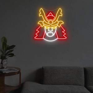 Letrero de neón de samurái japonés. Decoración de pared. Señales de neón LED regulables Hombre Cueva Sala de juegos Karate Hall Sushi <span class=keywords><strong>Restaurante</strong></span> Luces de neón personalizadas - Product Image 4