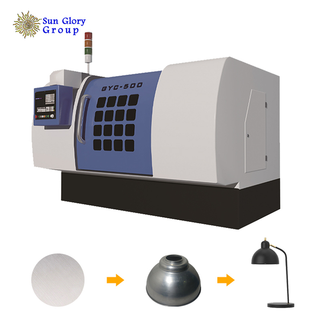 Automatic Stainless Steel Aluminum Cooper Lampshade Making CNC Metal Spinning Machine