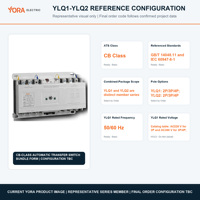 Commutateur de transfert automatique YORA ATS CB Classe Double Alimentation Triphasé 4 Pôles 63A 125A 250A 400A 630A 800A pour Commutation Hors/Sur Réseau et Générateur