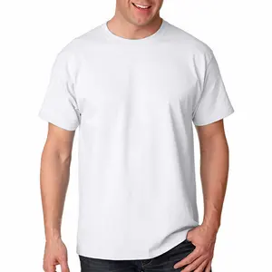 Мужские готово к отправке оптовой продажи футболка 100% хлопок Свободная белая футболка мужская с круглым вырезом лодочкой с короткими рукавами для мальчиков и девочек
