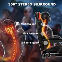 Chaise de jeu d'ordinateur en cuir PU blanc Ddp bon marché Silla Gamer LED RGB fauteuil de jeu de massage de course avec lumières et haut-parleurs