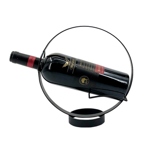 Présentoir métallique rond de Table pour <span class=keywords><strong>vin</strong></span>, 4 pièces, support de rangement du <span class=keywords><strong>vin</strong></span>, pour <span class=keywords><strong>bouteille</strong></span> unique, comptoir - Product Image 1