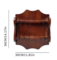 Support mural moderne et durable en bois à double niveau pour cuillères, idéal pour la cuisine et la salle à manger.