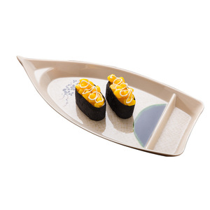Imitation Porcelain Sushi Boat Plastic Sashimi <b>Plate</b> Boat Shaped Serving Dish For Party Food Display Small Medium <b>Large</b> Size - Product Image 5