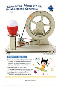 Generador Manual para Niños, Kit <span class=keywords><strong>de</strong></span> Experimentos Científicos DIY para Estudiantes <span class=keywords><strong>de</strong></span> Primaria, Modelo <span class=keywords><strong>de</strong></span> Ensamblaje <span class=keywords><strong>de</strong></span> Madera - Product Image 5