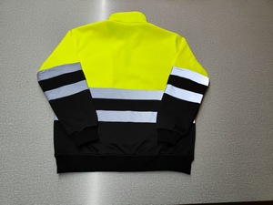 男性用高視認性安全Tシャツ、ポリエステル製長袖反射材付き作業服、カスタマイズ可能 - Product Image 4