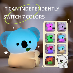 Silicone Koala animale luce <span class=keywords><strong>notturna</strong></span> USB ricaricabile colorato regalo per <span class=keywords><strong>bambini</strong></span> per uso domestico per la camera da letto del bambino <span class=keywords><strong>lampada</strong></span> da notte - Product Image 5