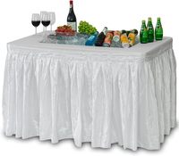 Tables pliantes blanches en plastique de 4 pieds pour le remplissage et le refroidissement avec étagère de service de vente chaude