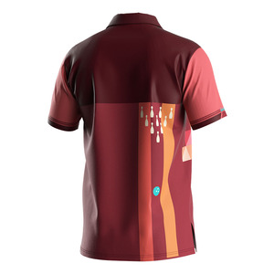 Camisa abotonada de poliéster Estilo Vintage al por mayor para hombres, camisa de entrenamiento físico con estampado de sublimación, diseño transpirable - Product Image 4