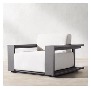 طقم أثاث خارجي للشرفة والحديقة مكون من 7 قطع من الألومنيوم المقاوم للماء على الطراز الفندقي - Product Image 2