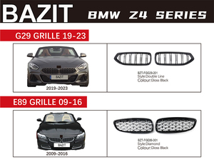 Serie <span class=keywords><strong>Z4</strong></span> <span class=keywords><strong>E89</strong></span> gloss black diamantata a rene griglia anteriore a lamella singola <span class=keywords><strong>E89</strong></span> griglia anteriore per BMW - Product Image 2
