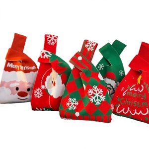Bolso de Mano para Mujer, Diseño Navideño 2025, Patrón de Hilo, Poliéster, Tejido de Ganchillo, Abierto, Portátil, Capacidad de 1L, Venta al Por Mayor, Personalizado - Product Image 3