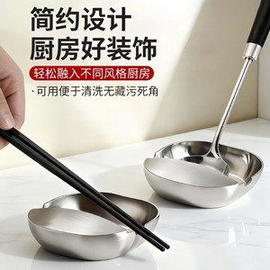 ชั้นวางตะหลิวสำหรับเตาแก๊ส รูปวงรี สแตนเลสอเนกประสงค์ สำหรับเก็บอุปกรณ์ครัวและระบายน้ำ - Product Image 4