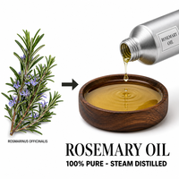 LCHBIO Minyak Rosemary Ekstrak Herbal 100% Murni Ekstraksi Pelarut Cineole 40% GC-MS Kelas Kosmetik Antioksidan Aromaterapi