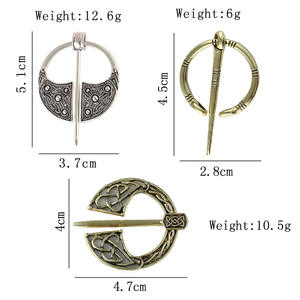 Винтажная брошь-плащ в стиле викингов, булавка для шарфа, шаль, пряжка, застежка, булавка, брошь для кольца, аксессуар для костюма - Product Image 4